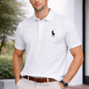 Premium White Essential Polo Shirt – Fatima clothes brand