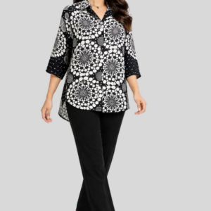 Black & White Printed Shirt