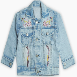 Girl's Flower Denim Jacket